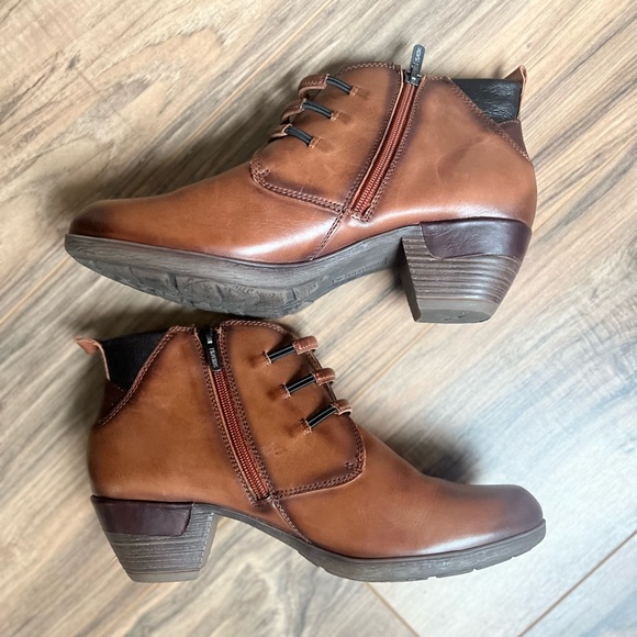 Pikolinos Size 40/9 Womens Brown Leather Booties Boots - Picture 5 of 8